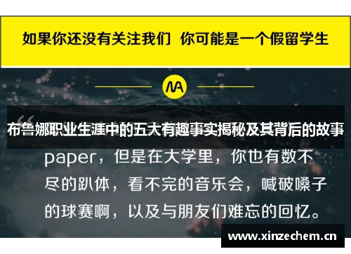 布鲁娜职业生涯中的五大有趣事实揭秘及其背后的故事 布鲁娜职业生涯中的五大有趣事实揭秘及其背后的故事